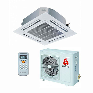 Кассетный кондиционер Chigo CCA-24HR1/COU-24HR1