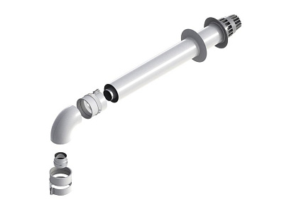 Дымоход коаксиальный для газового котла  Kiturami Twin Alpha